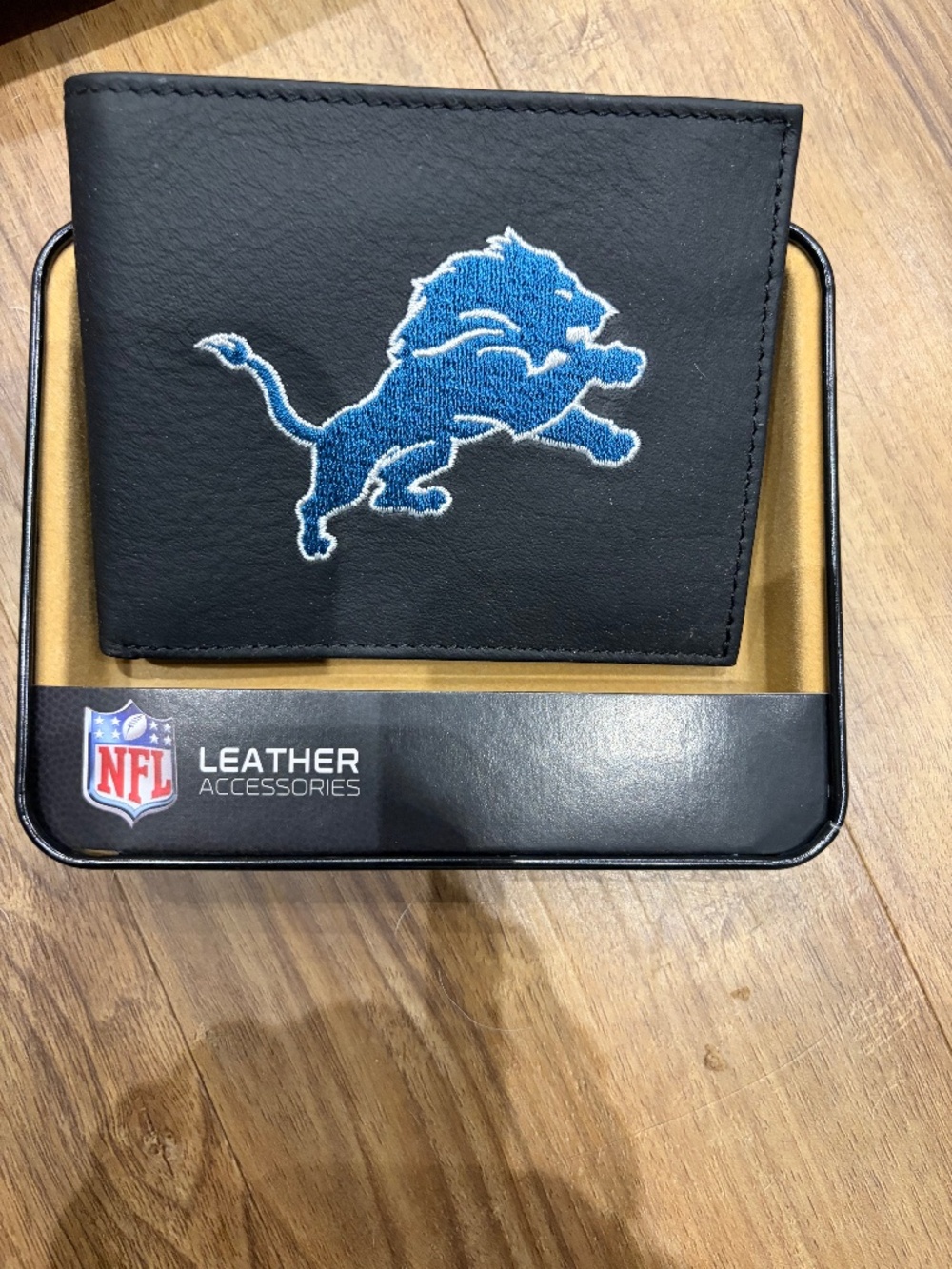 Detroit Lions Black Leather Wallet